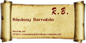 Répássy Barnabás névjegykártya